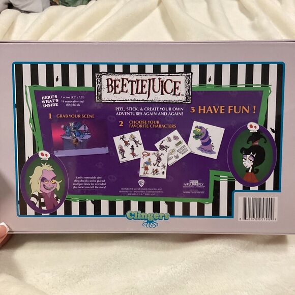 Beetlejuice Animated Series Clingers Vinyl Peel & Stick 1989-2024 SEALED - Picture 2 of 5
